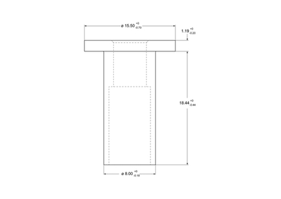 RIVET TUB. 100PC 8X18-ST-A4C